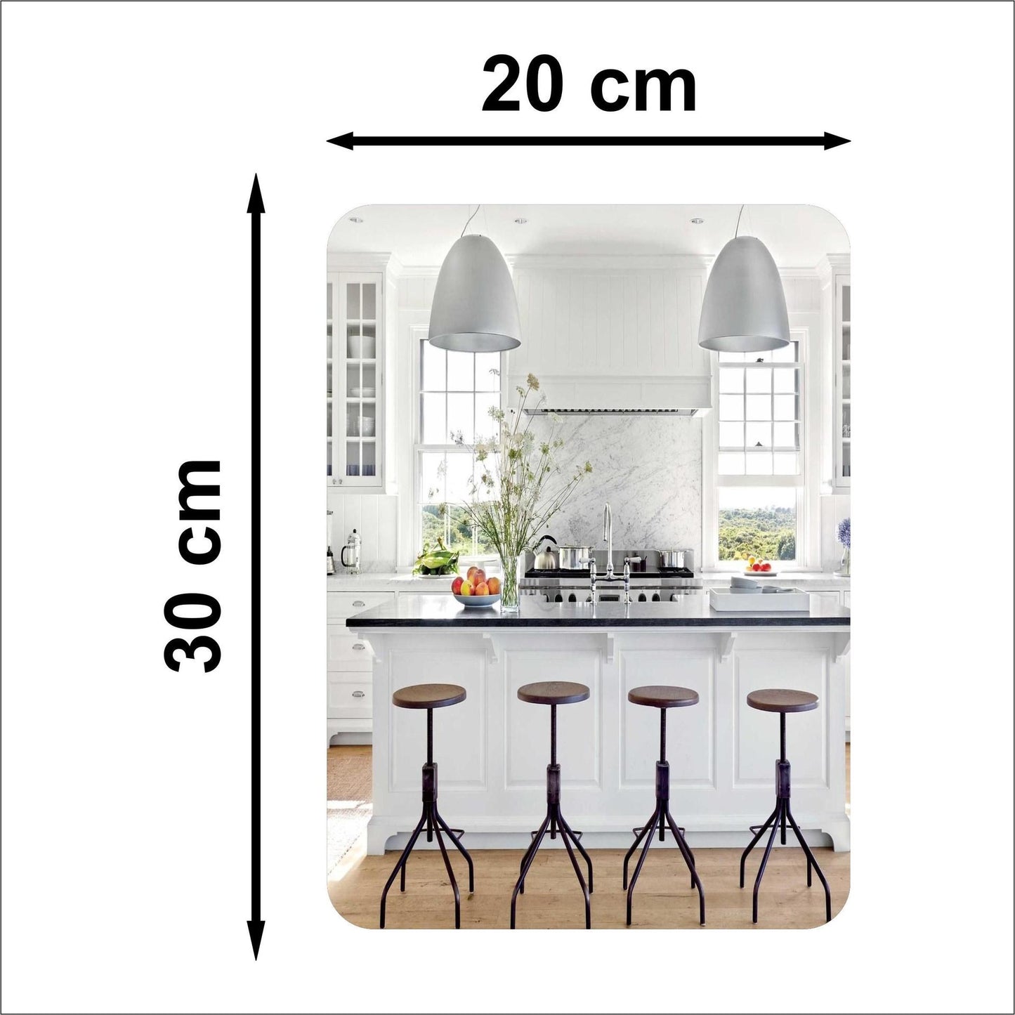 Unbreakable Oval Shape & Square Shape Mirror Combo (Pack of 1)