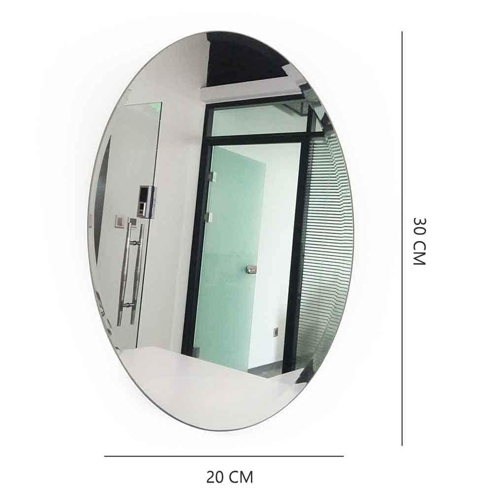Unbreakable Oval Shape & Square Shape Mirror Combo (Pack of 1)