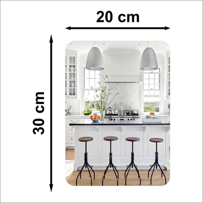 Unbreakable Oval Shape & Square Shape Mirror Combo (Pack of 1)
