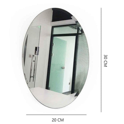 Unbreakable Oval Shape & Square Shape Mirror Combo (Pack of 1)